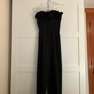 The Vintage Shop Black Ruffled Jumpsuit